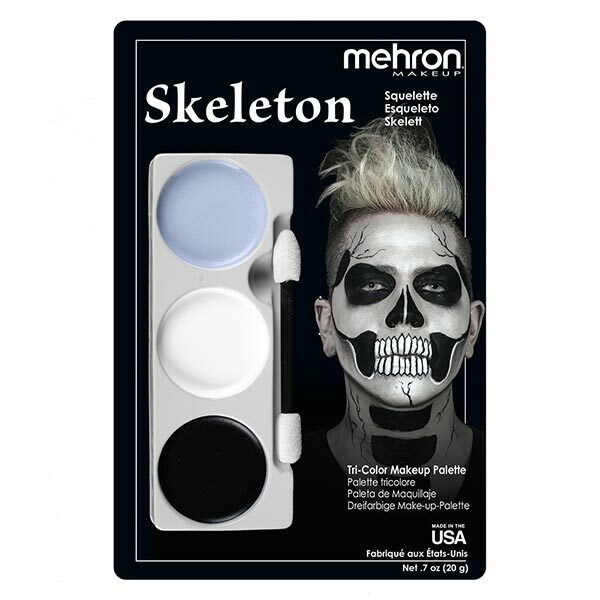 Mehron Tri-Color Character Palettes Skeleton