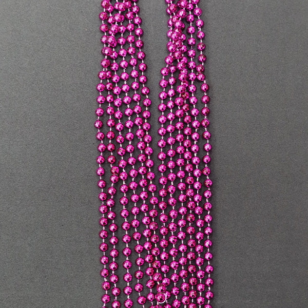 Forum Novelties Metallic Party Beads Color Magenta