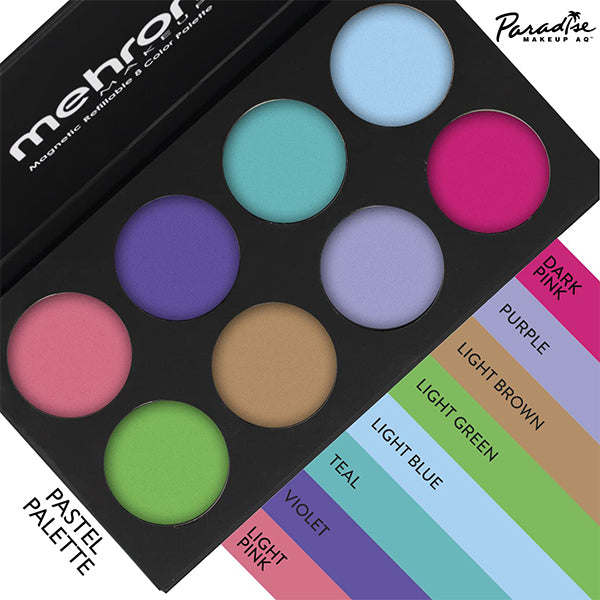 Mehron Paradise Makeup AQ 8 Color Palette Color Pastel Map